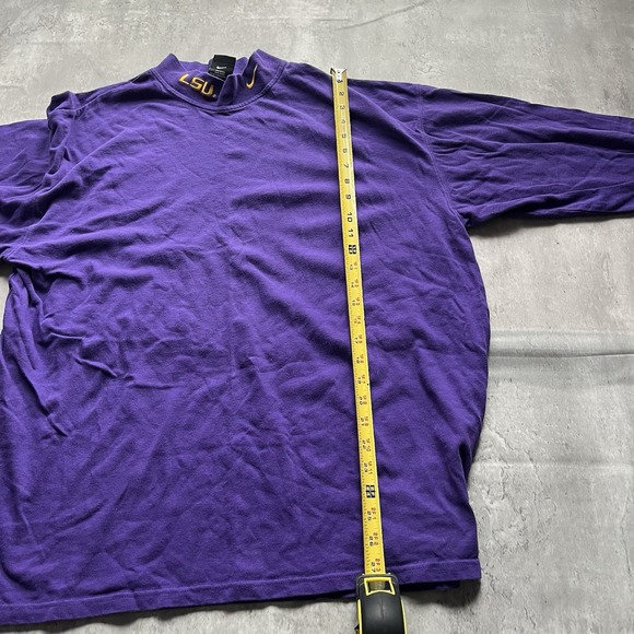 Nike LSU Tigers Football Long Sleeve  Shirt Purple Men XLarge Thermal - Picture 5 of 8